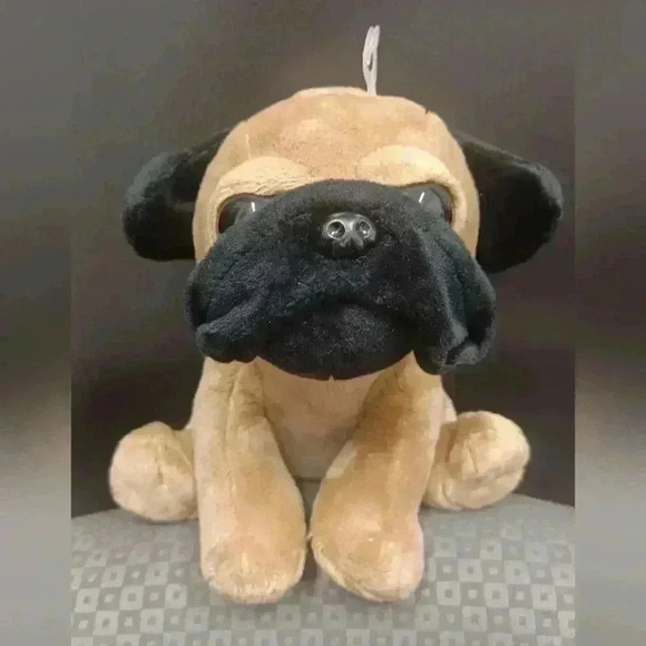 The Petting Zoo Bright Eyes Pug Brown Puppy  Dog 7' - Picture 1 of 4